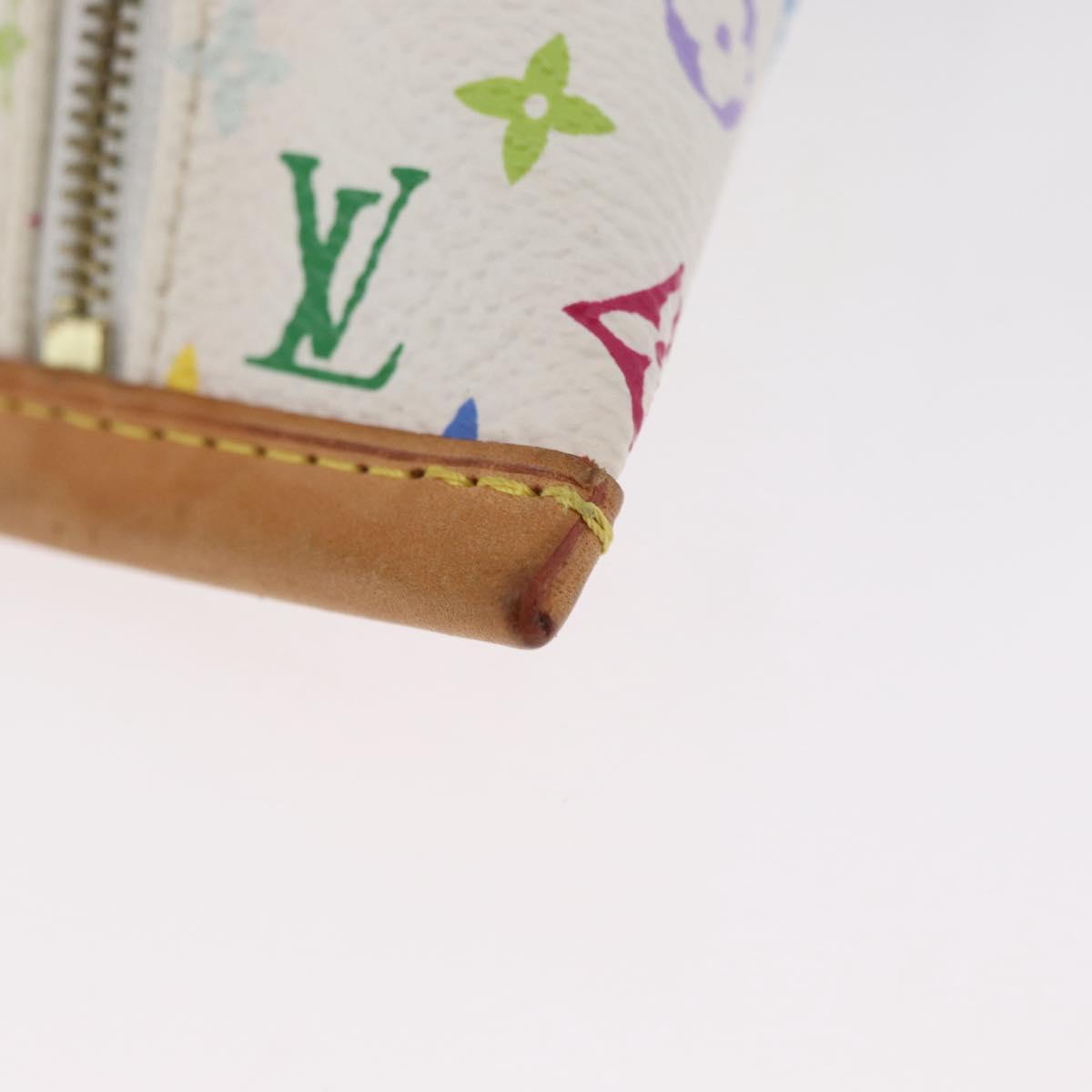 LOUIS VUITTON Monogram Multicolor Berlango Coin Purse White M58028 Auth BSZ417V