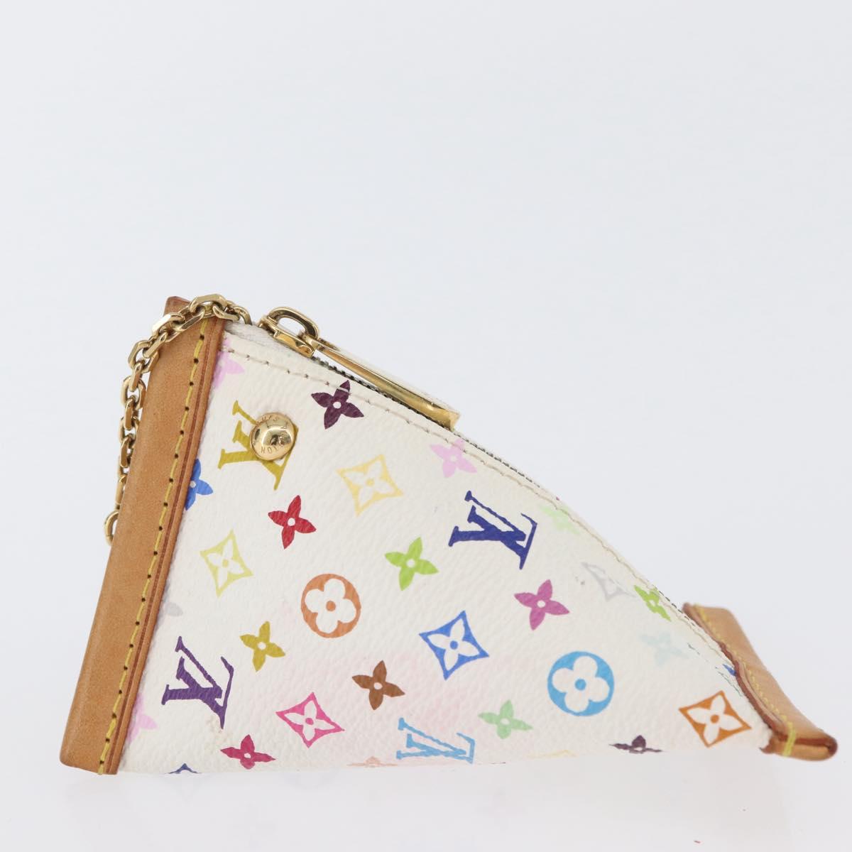 LOUIS VUITTON Monogram Multicolor Berlango Coin Purse White M58028 Auth BSZ417V