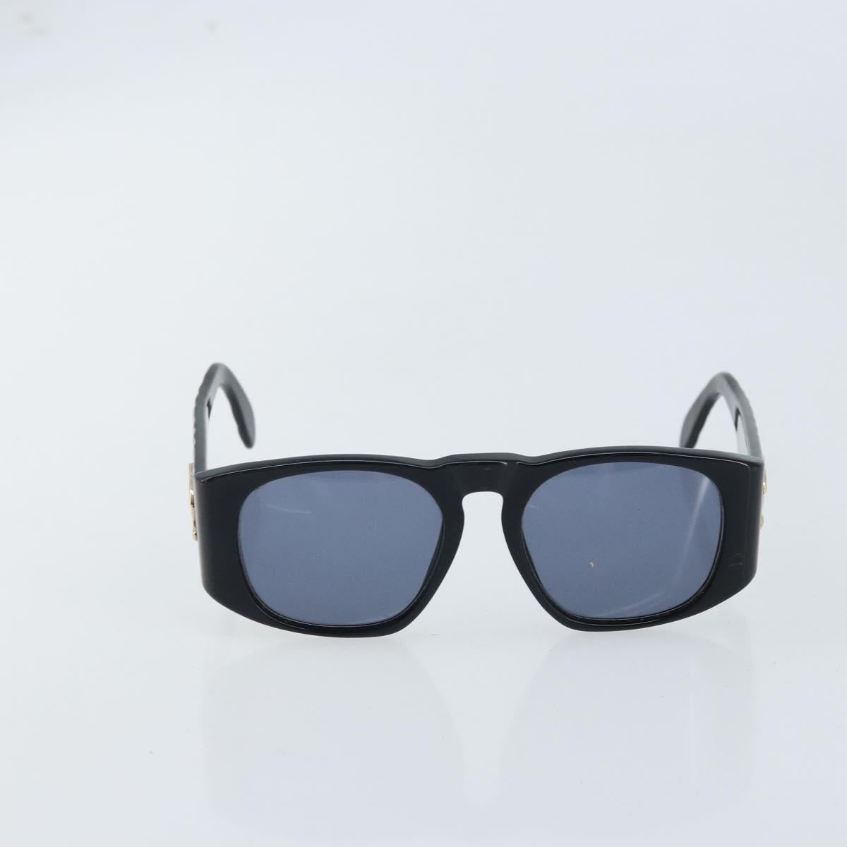CHANEL Sunglasses plastic Black CC Auth BSZ432