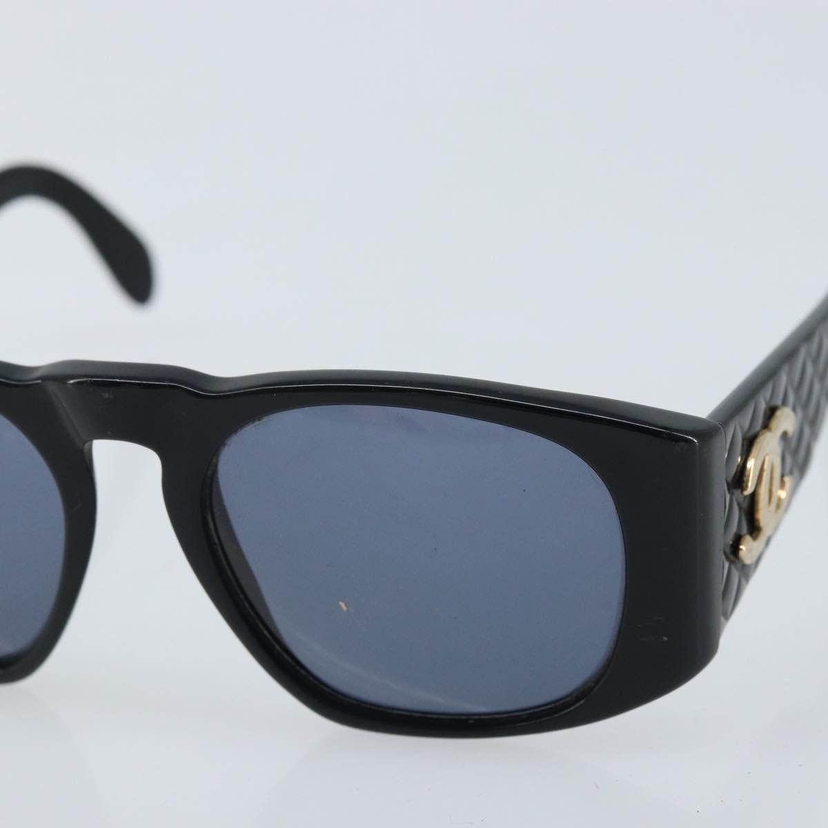 CHANEL Sunglasses plastic Black CC Auth BSZ432