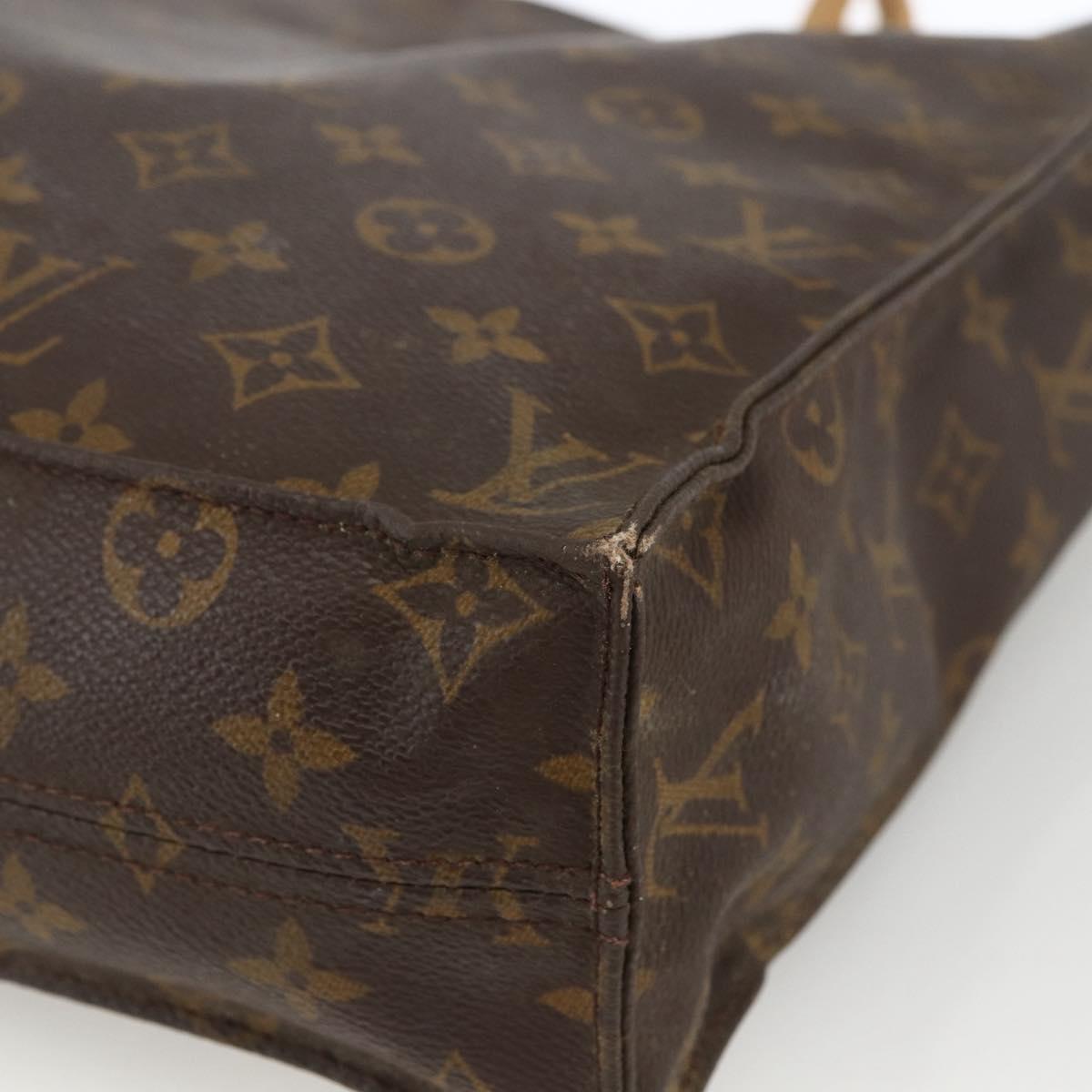 LOUIS VUITTON Monogram Sac Plat Hand Bag M51140 LV Auth BSZ481