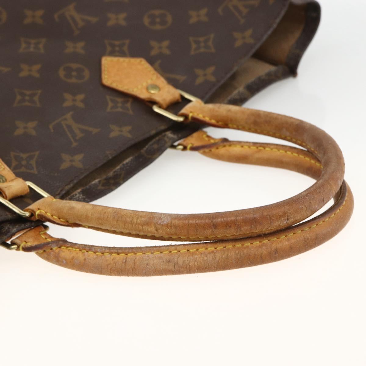 LOUIS VUITTON Monogram Sac Plat Hand Bag M51140 LV Auth BSZ481