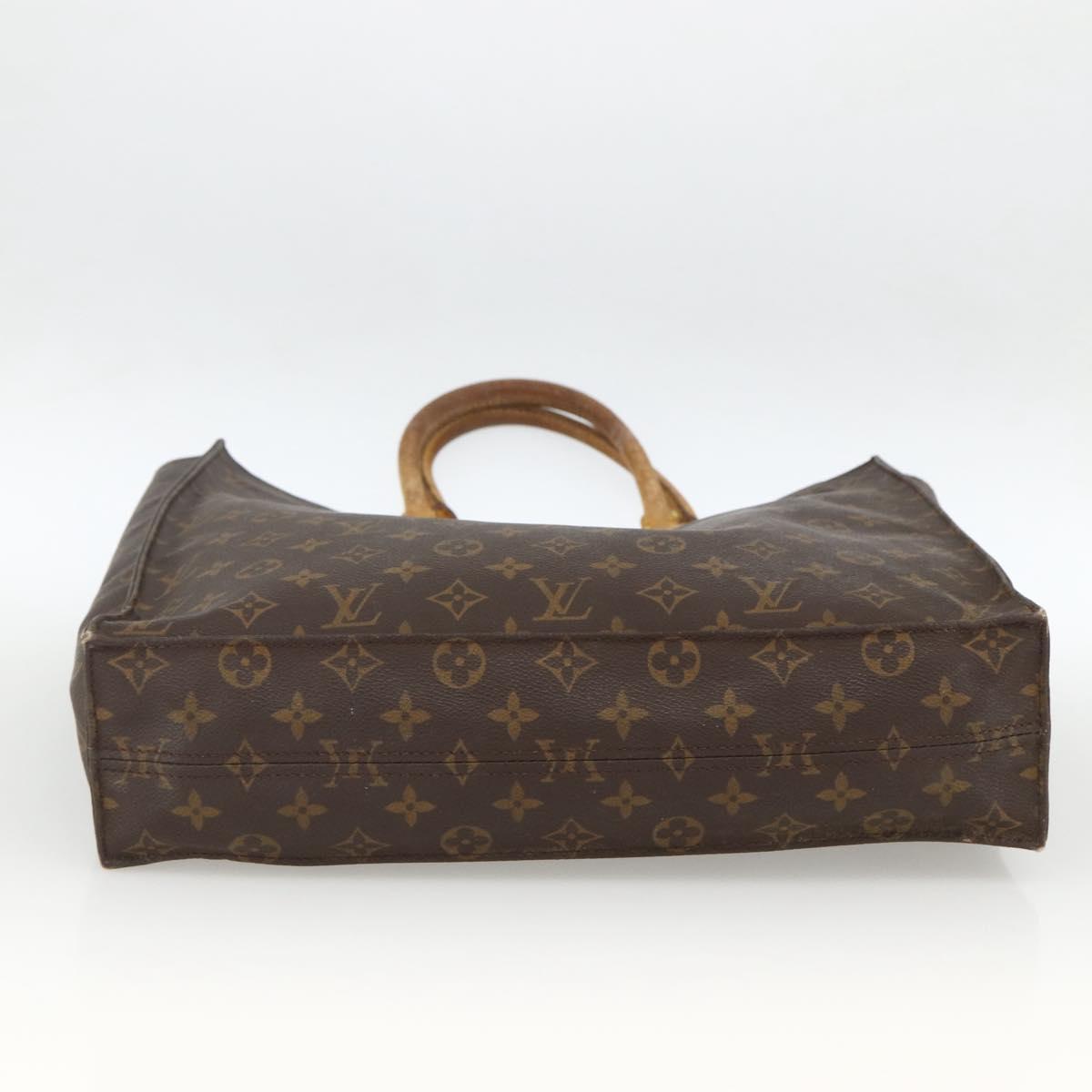 LOUIS VUITTON Monogram Sac Plat Hand Bag M51140 LV Auth BSZ481