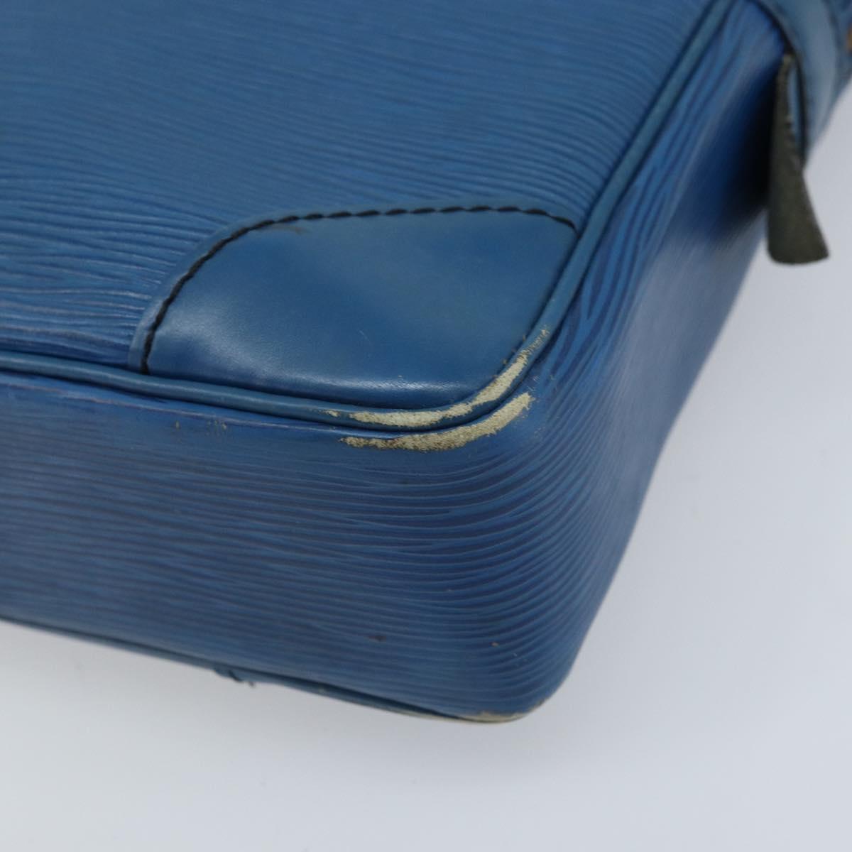 LOUIS VUITTON Epi Porte Documents Voyage Business Bag Blue M41144 LV Auth BSZ487