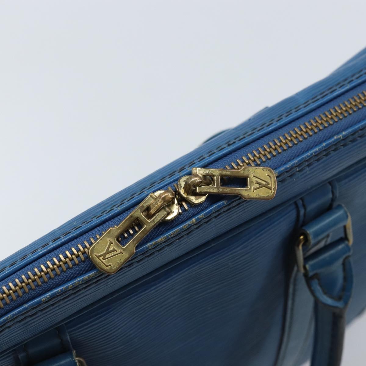 LOUIS VUITTON Epi Porte Documents Voyage Business Bag Blue M41144 LV Auth BSZ487