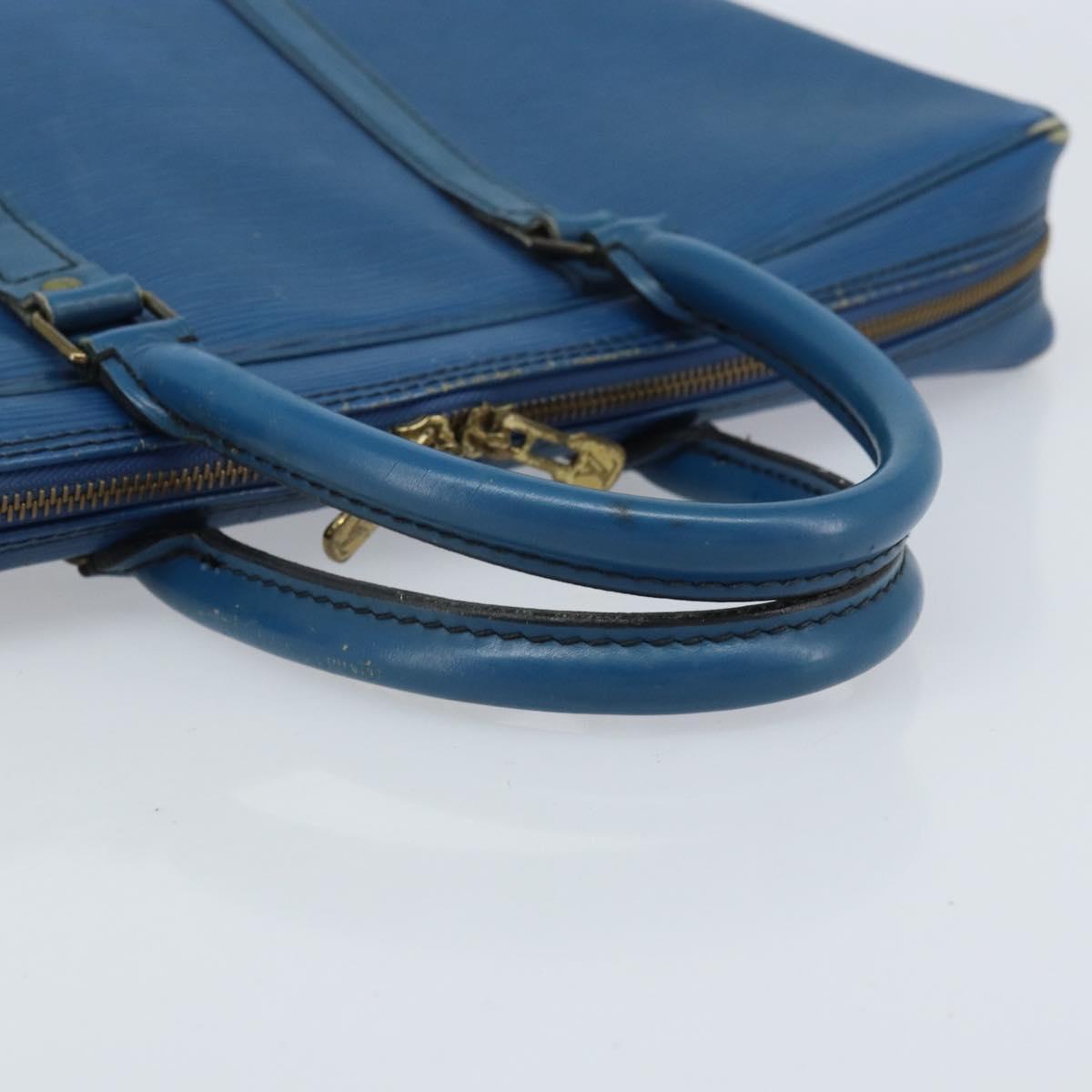 LOUIS VUITTON Epi Porte Documents Voyage Business Bag Blue M41144 LV Auth BSZ487