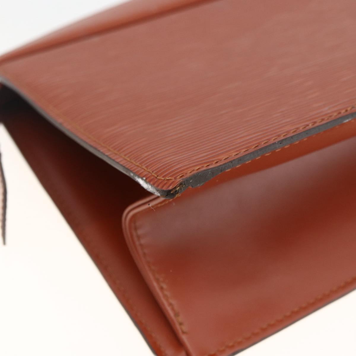 LOUIS VUITTON Epi Trousse Crete Pouch Brown M48403 LV Auth BSZ488