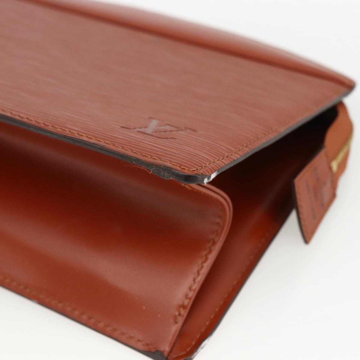 LOUIS VUITTON Epi Trousse Crete Pouch Brown M48403 LV Auth BSZ488