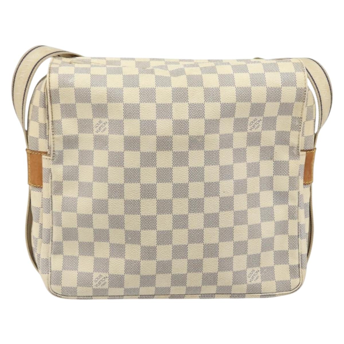 LOUIS VUITTON Damier Azur Naviglio Shoulder Bag N51189 LV Auth BSZ491