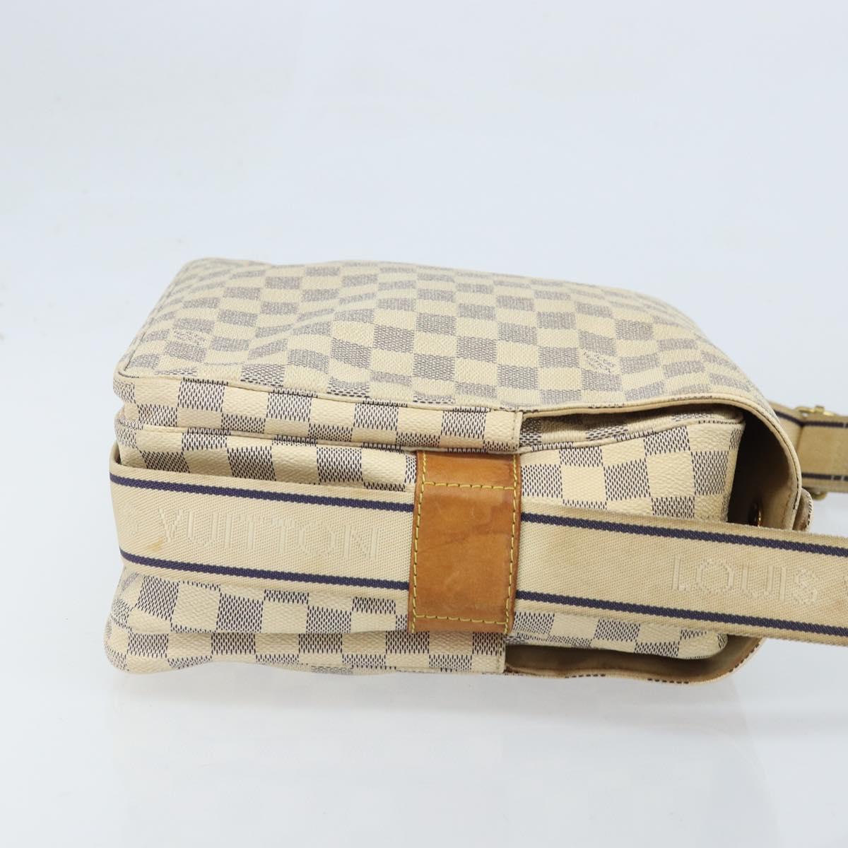 LOUIS VUITTON Damier Azur Naviglio Shoulder Bag N51189 LV Auth BSZ491