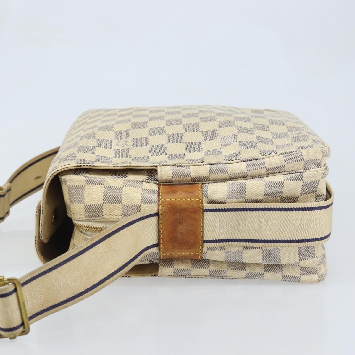 LOUIS VUITTON Damier Azur Naviglio Shoulder Bag N51189 LV Auth BSZ491