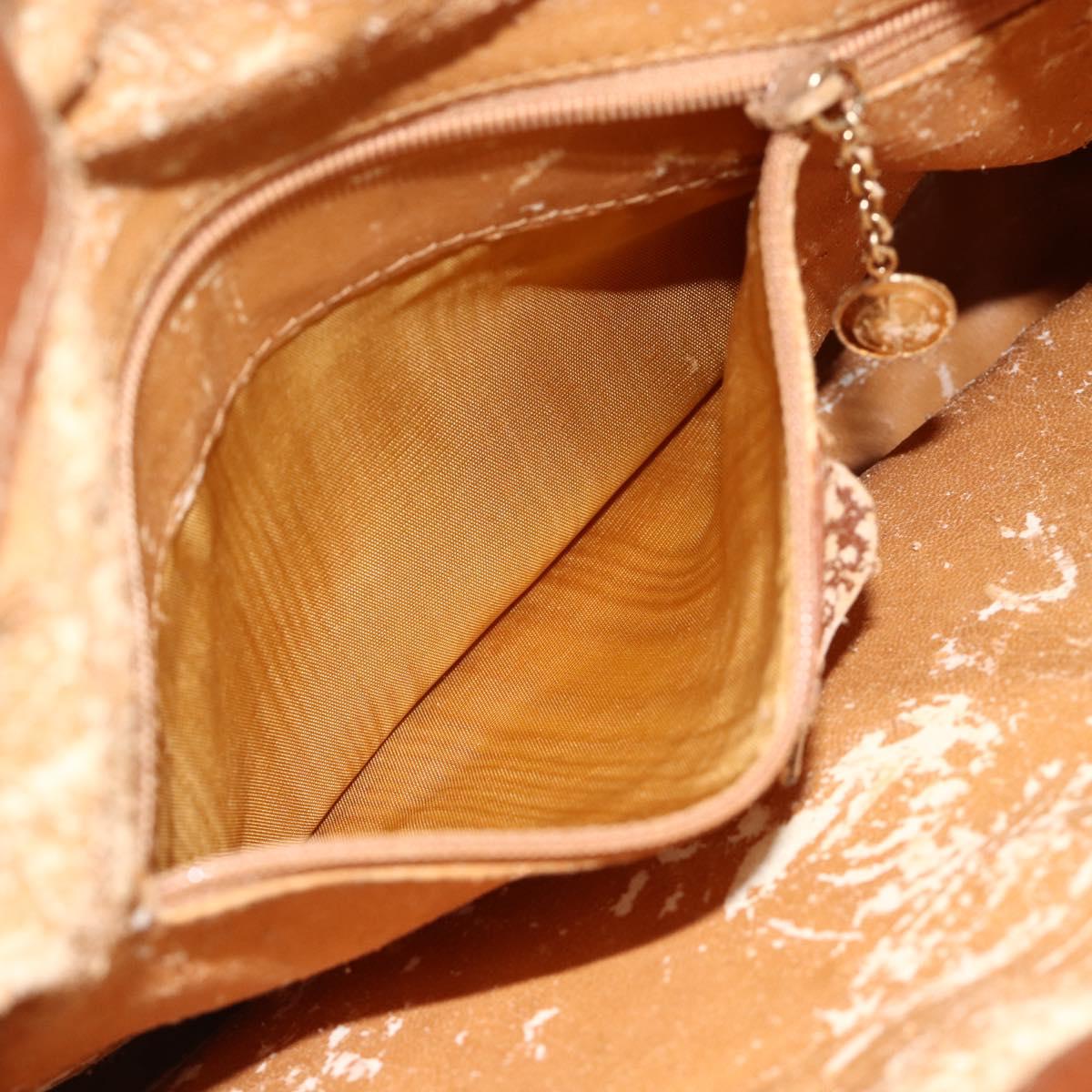 GUCCI Bamboo Hand Bag Leather 2way Brown Gold 001 2113 1638 Auth BSZ494