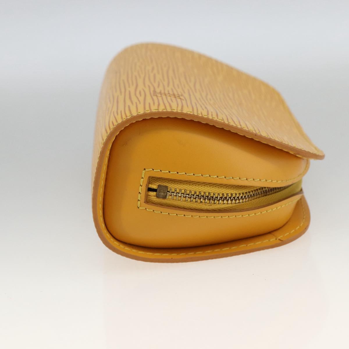 LOUIS VUITTON Epi Dauphine PM Pouch Yellow M48449 LV Auth BSZ506