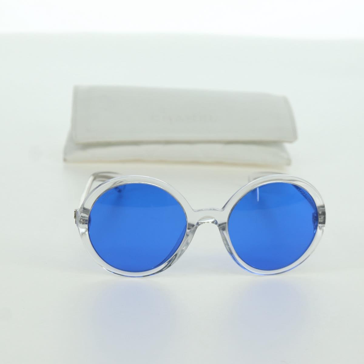CHANEL Sunglasses plastic Clear 71287A CC Auth BSZ561M