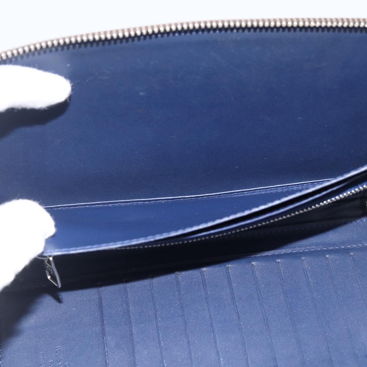LOUIS VUITTON Monogram V line Atoll Travel Case Blue M61172 LV Auth BSZ564