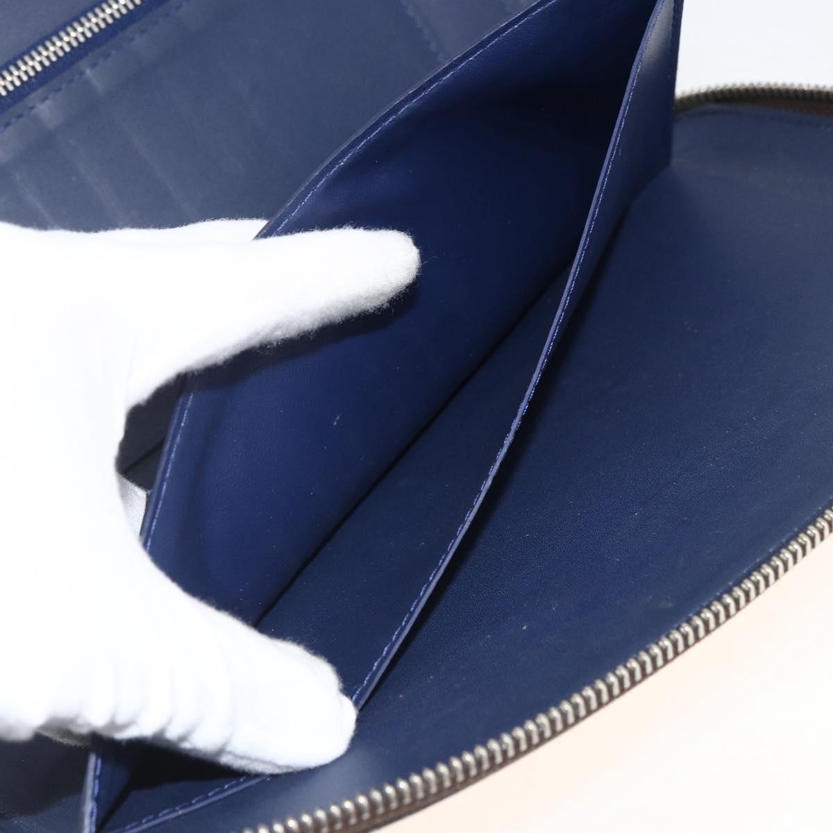 LOUIS VUITTON Monogram V line Atoll Travel Case Blue M61172 LV Auth BSZ564
