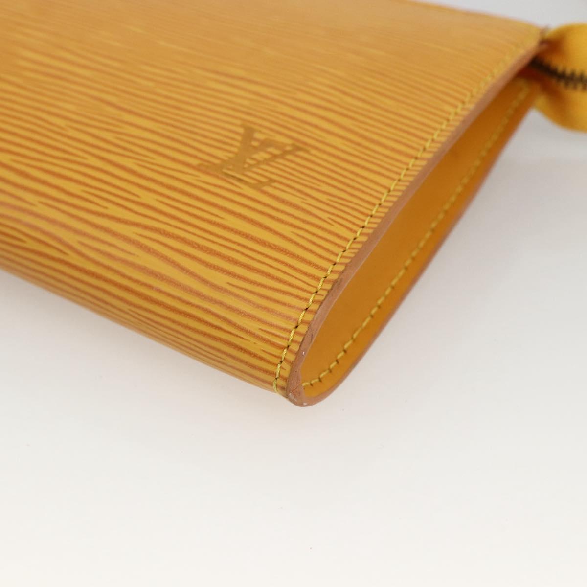 LOUIS VUITTON Epi Pochette Accessoires Pouch Yellow M52949 LV Auth BSZ566