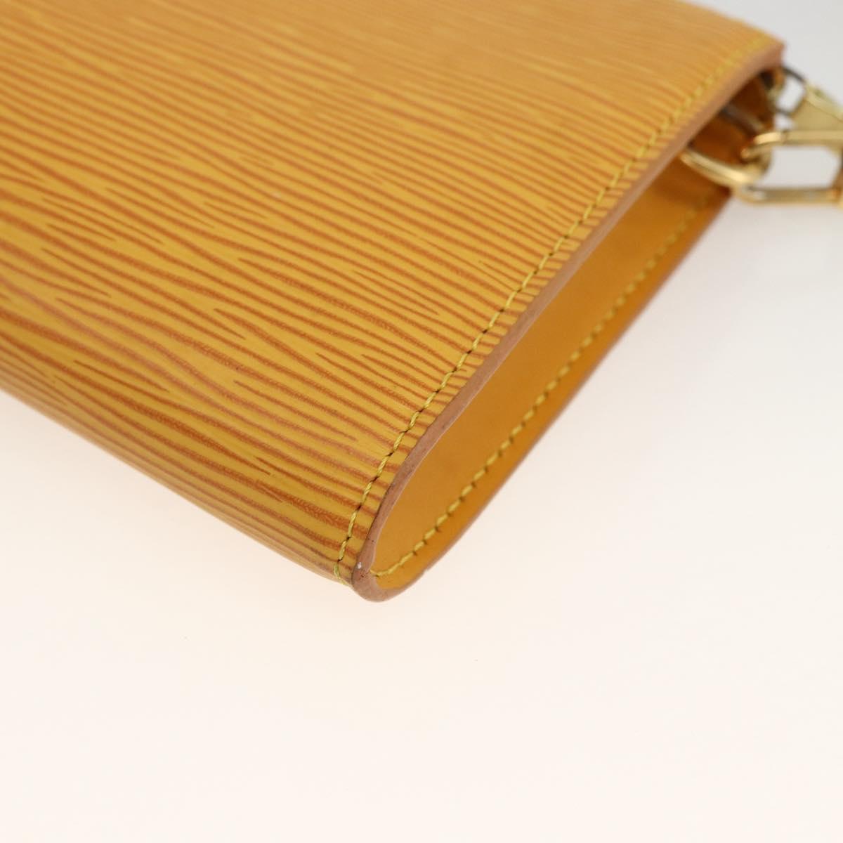 LOUIS VUITTON Epi Pochette Accessoires Pouch Yellow M52949 LV Auth BSZ566