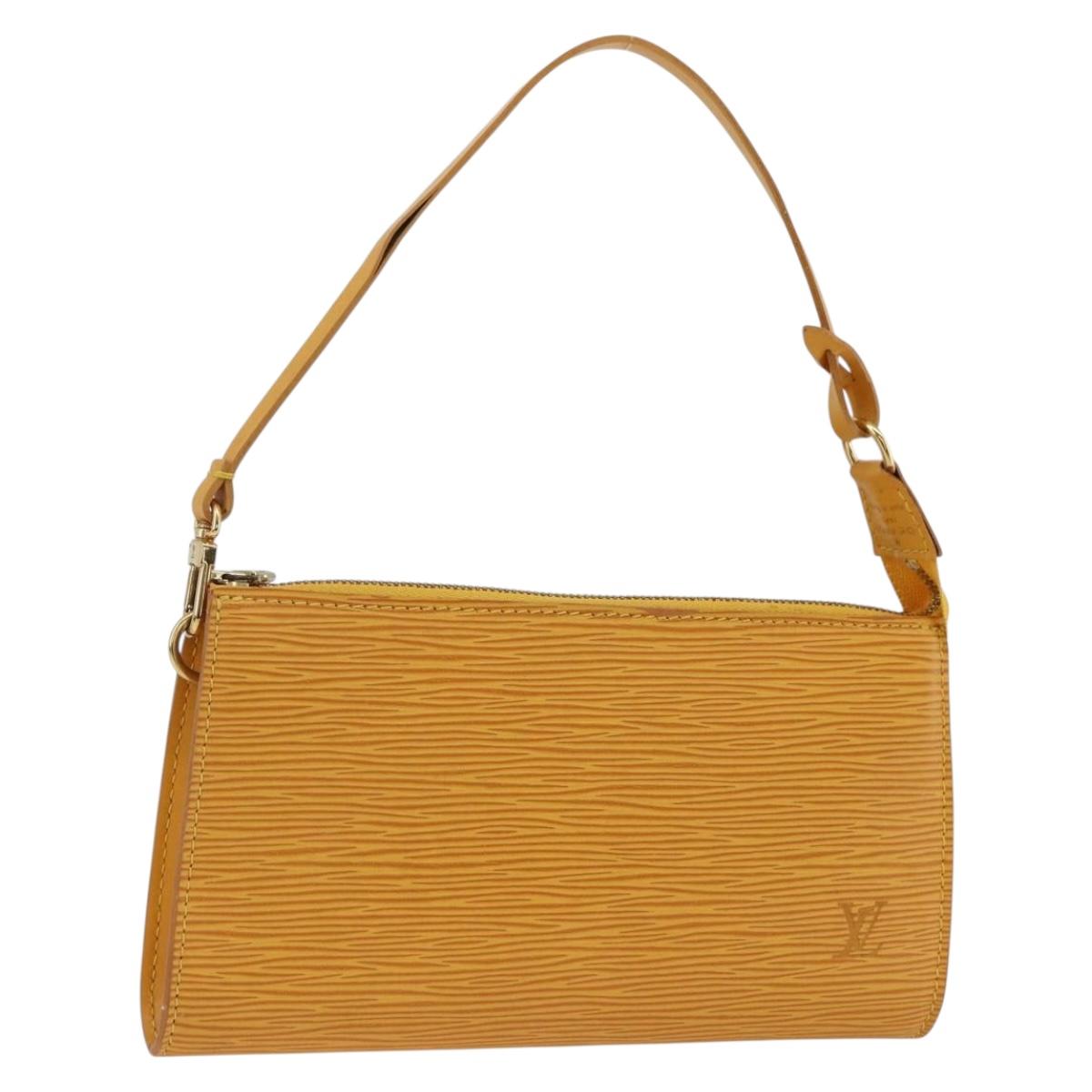 LOUIS VUITTON Epi Pochette Accessoires Pouch Yellow M52949 LV Auth BSZ566