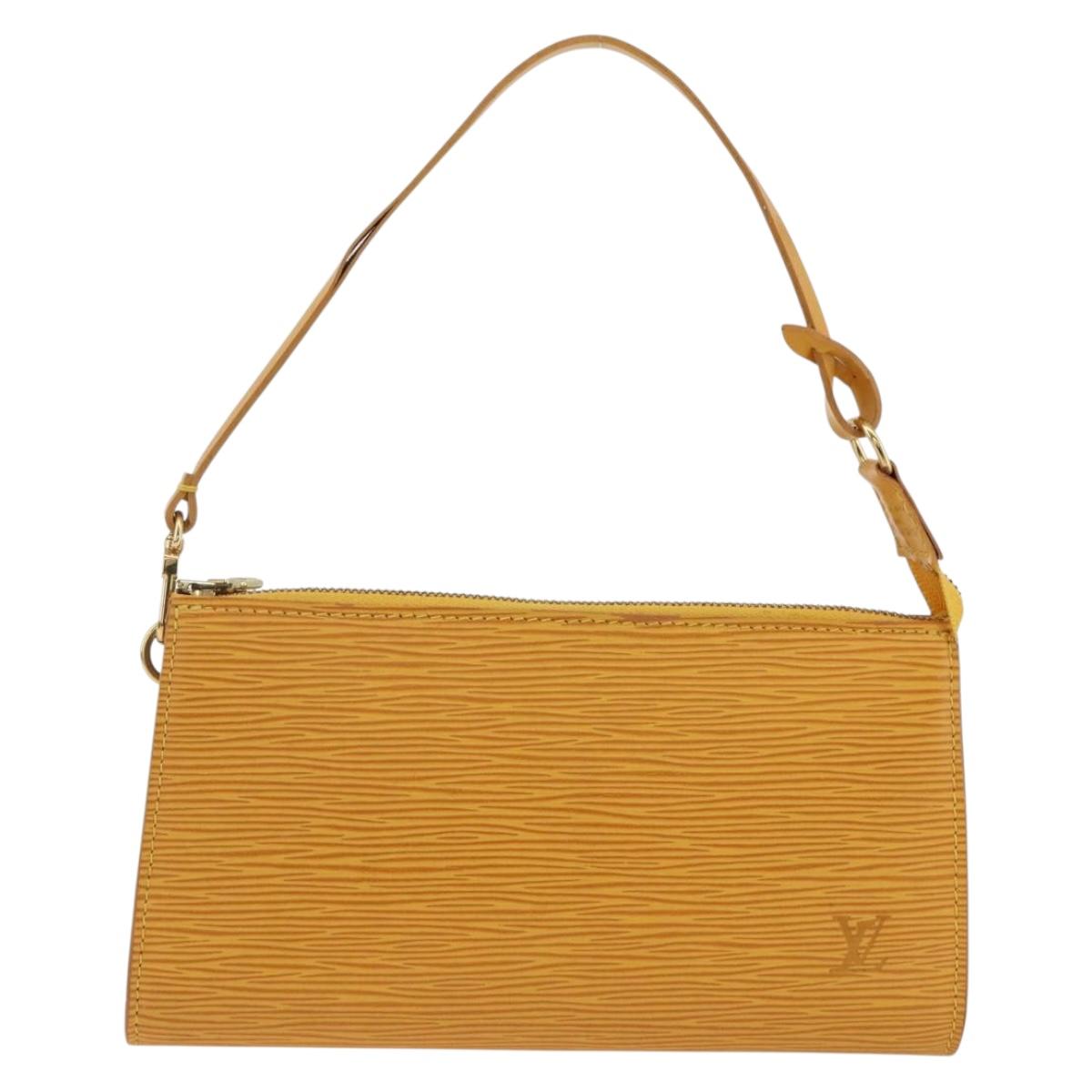 LOUIS VUITTON Epi Pochette Accessoires Pouch Yellow M52949 LV Auth BSZ566