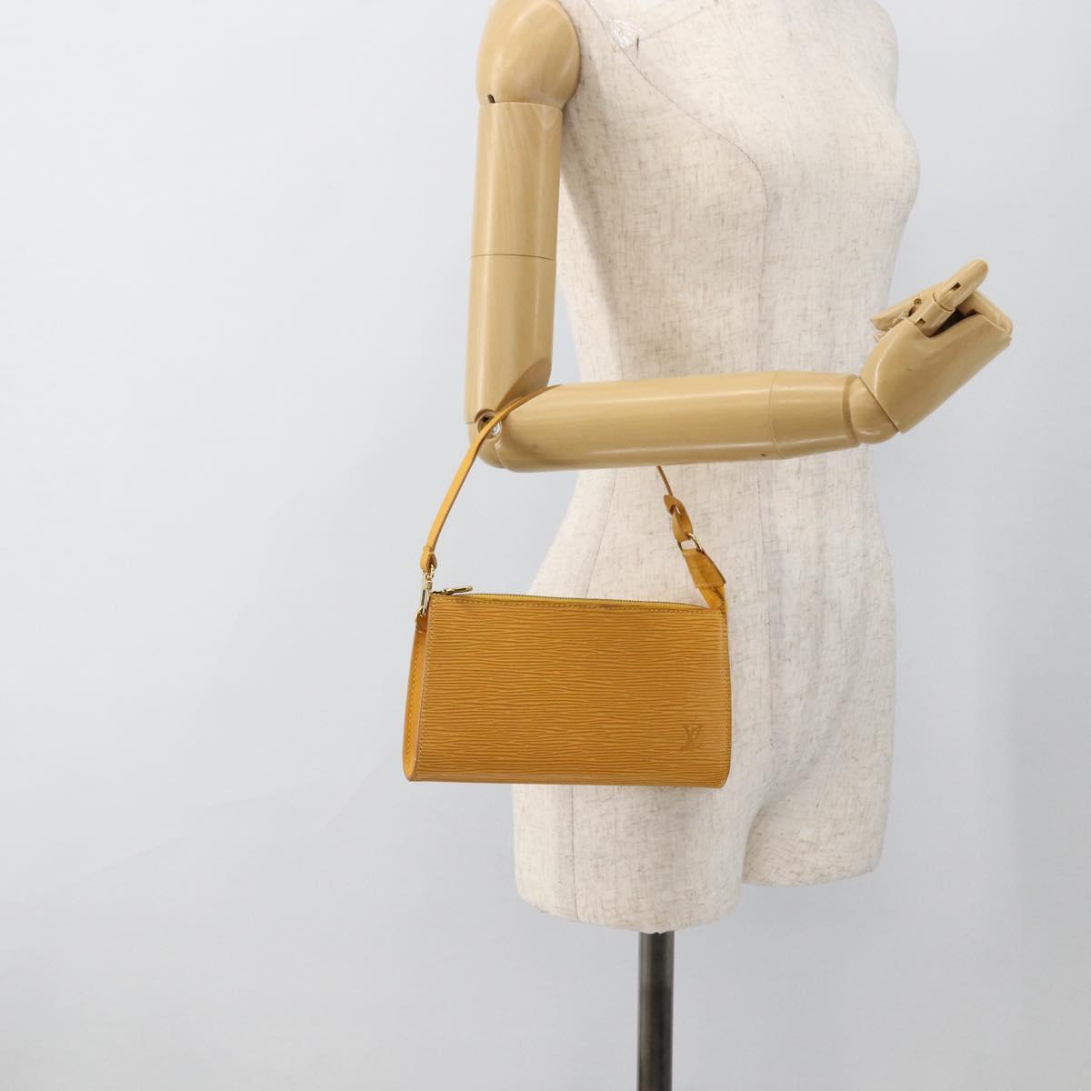 LOUIS VUITTON Epi Pochette Accessoires Pouch Yellow M52949 LV Auth BSZ566