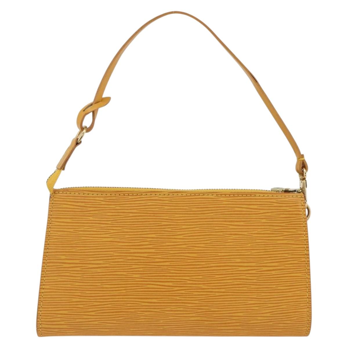 LOUIS VUITTON Epi Pochette Accessoires Pouch Yellow M52949 LV Auth BSZ566