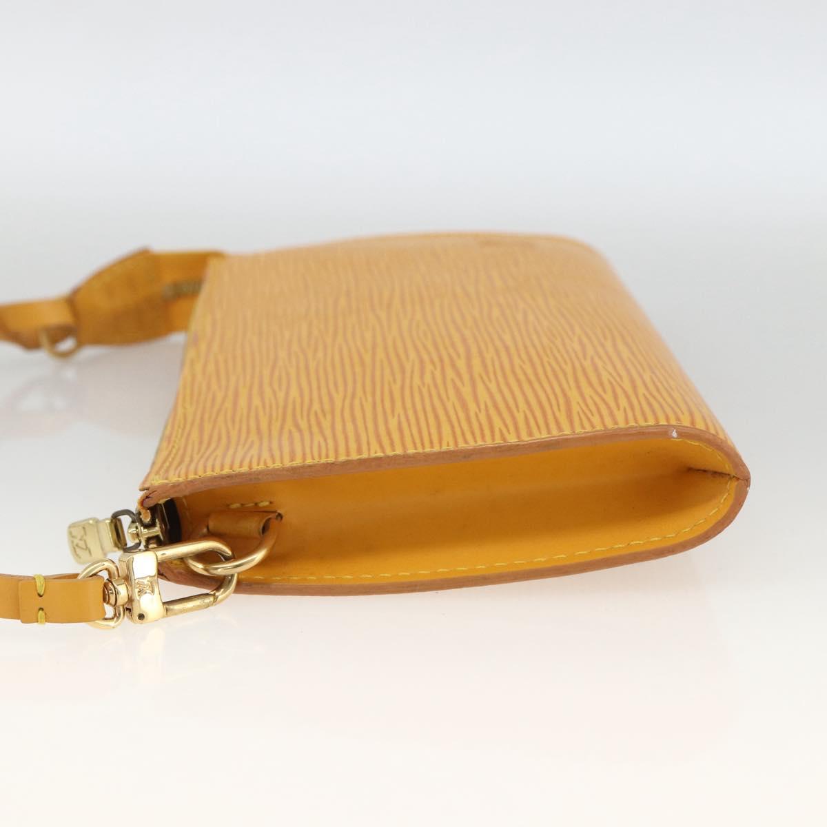 LOUIS VUITTON Epi Pochette Accessoires Pouch Yellow M52949 LV Auth BSZ566