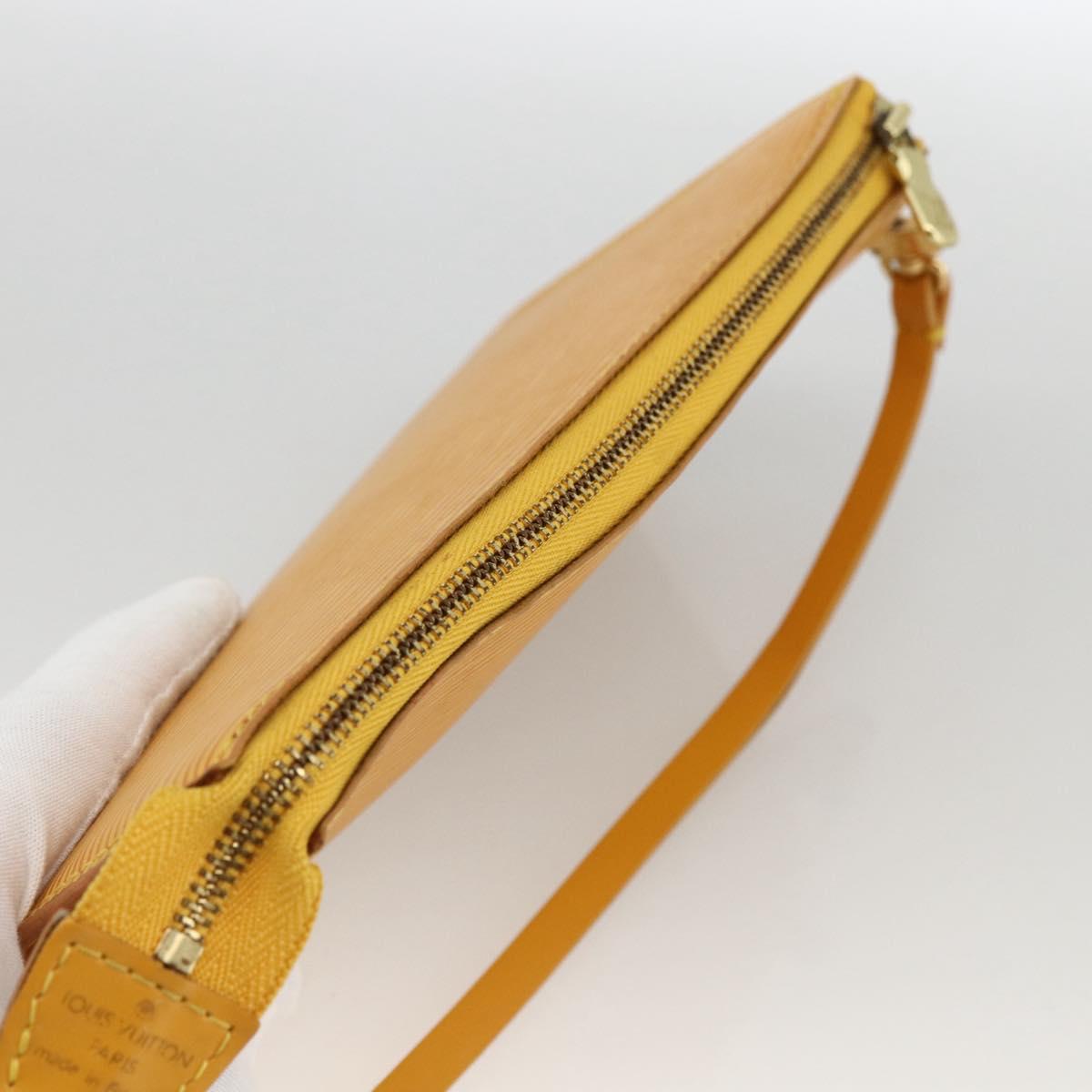 LOUIS VUITTON Epi Pochette Accessoires Pouch Yellow M52949 LV Auth BSZ566