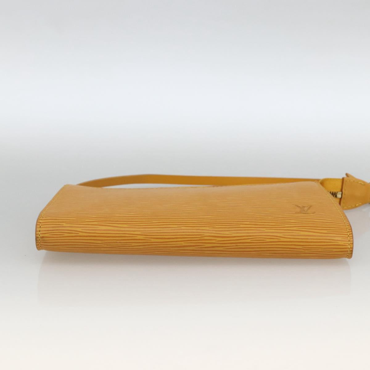 LOUIS VUITTON Epi Pochette Accessoires Pouch Yellow M52949 LV Auth BSZ566