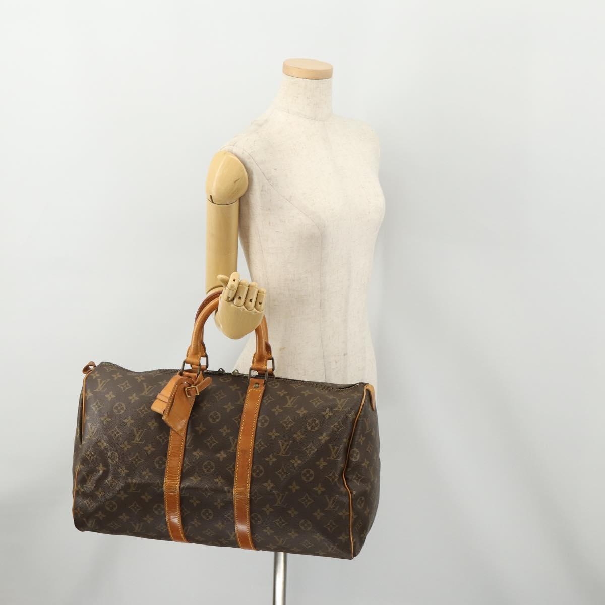 LOUIS VUITTON Monogram Keepall 45 Boston Bag M41428 LV Auth BSZ586