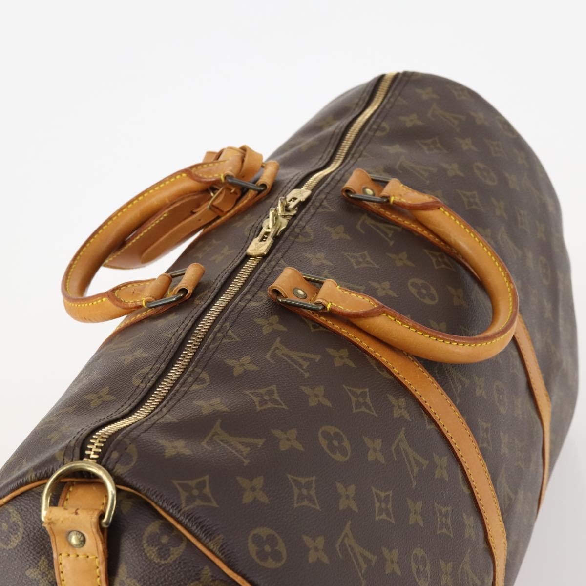 LOUIS VUITTON Monogram Keepall Bandouliere 50 Boston Bag M41416 LV Auth BSZ588