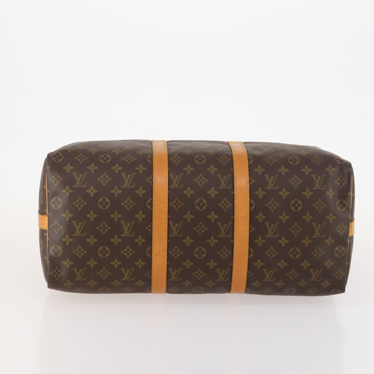 LOUIS VUITTON Monogram Keepall Bandouliere 50 Boston Bag M41416 LV Auth BSZ588