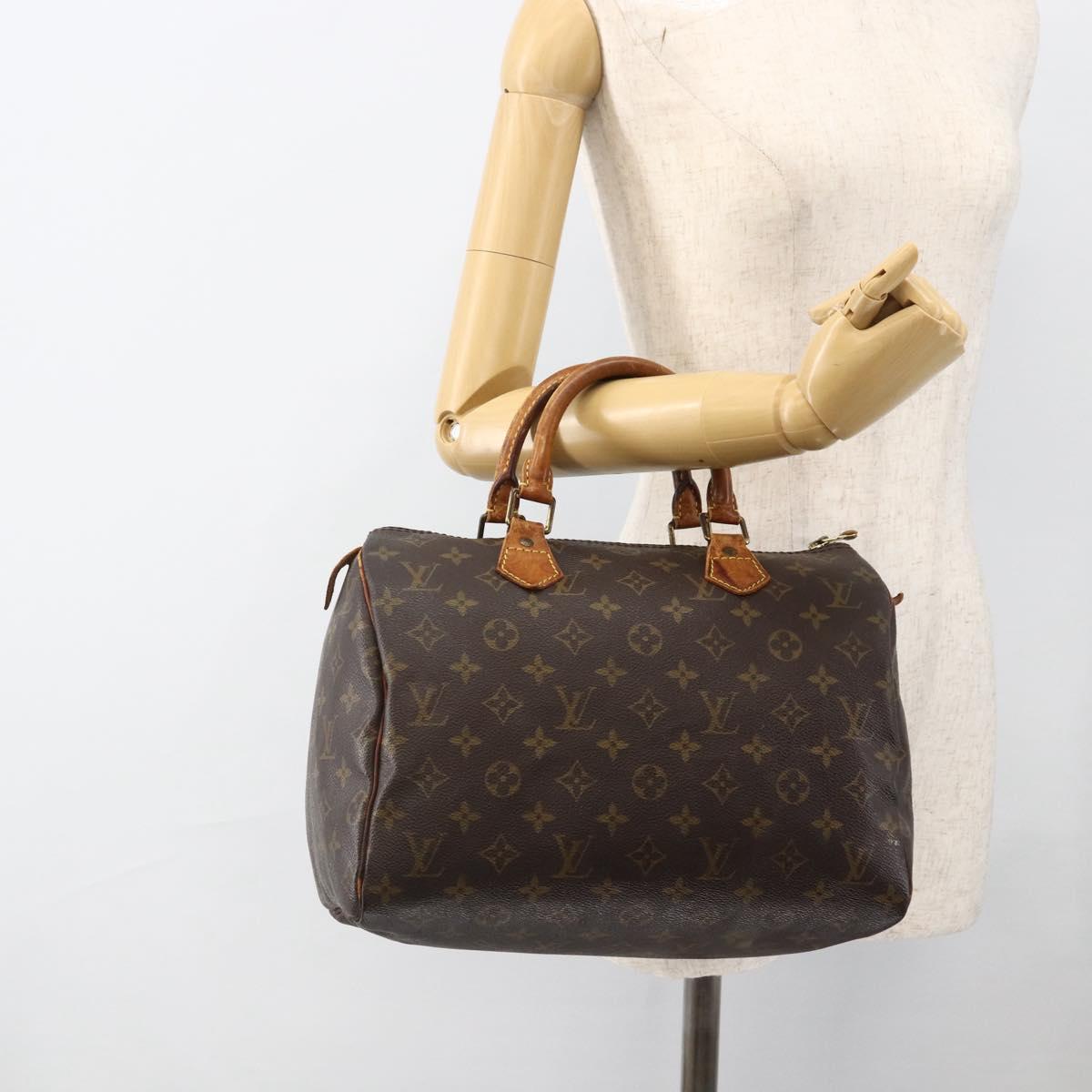 LOUIS VUITTON Monogram Speedy 30 Hand Bag M41526 LV Auth BSZ595