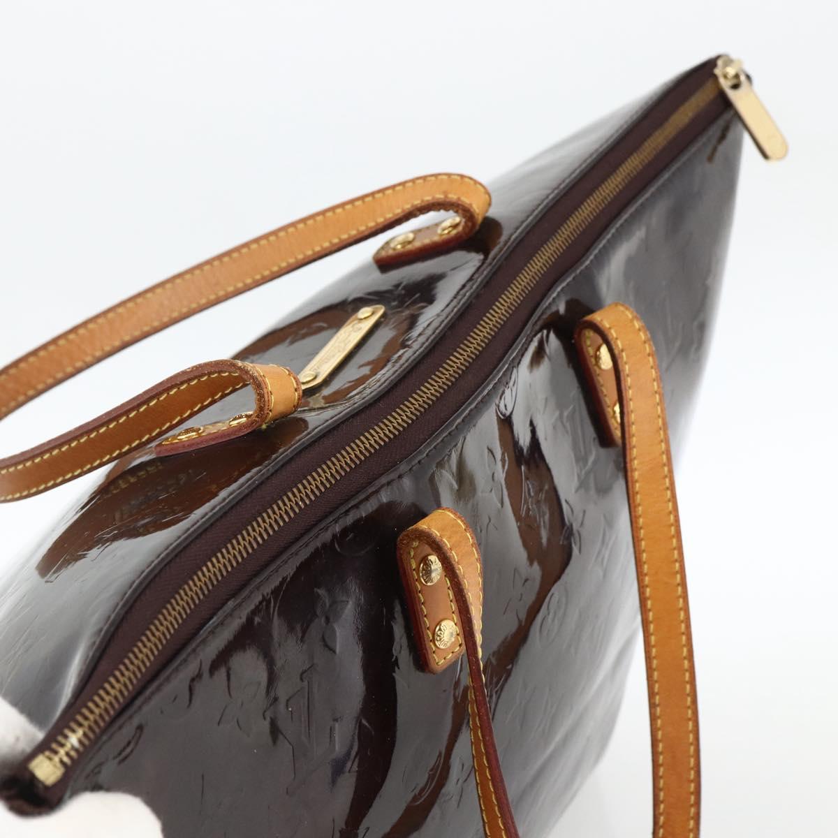 LOUIS VUITTON Monogram Vernis Bellevue GM Tote Bag Amarante M93589 Auth BSZ599