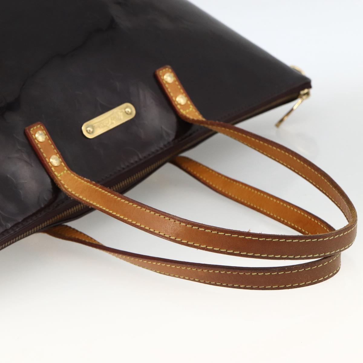 LOUIS VUITTON Monogram Vernis Bellevue GM Tote Bag Amarante M93589 Auth BSZ599