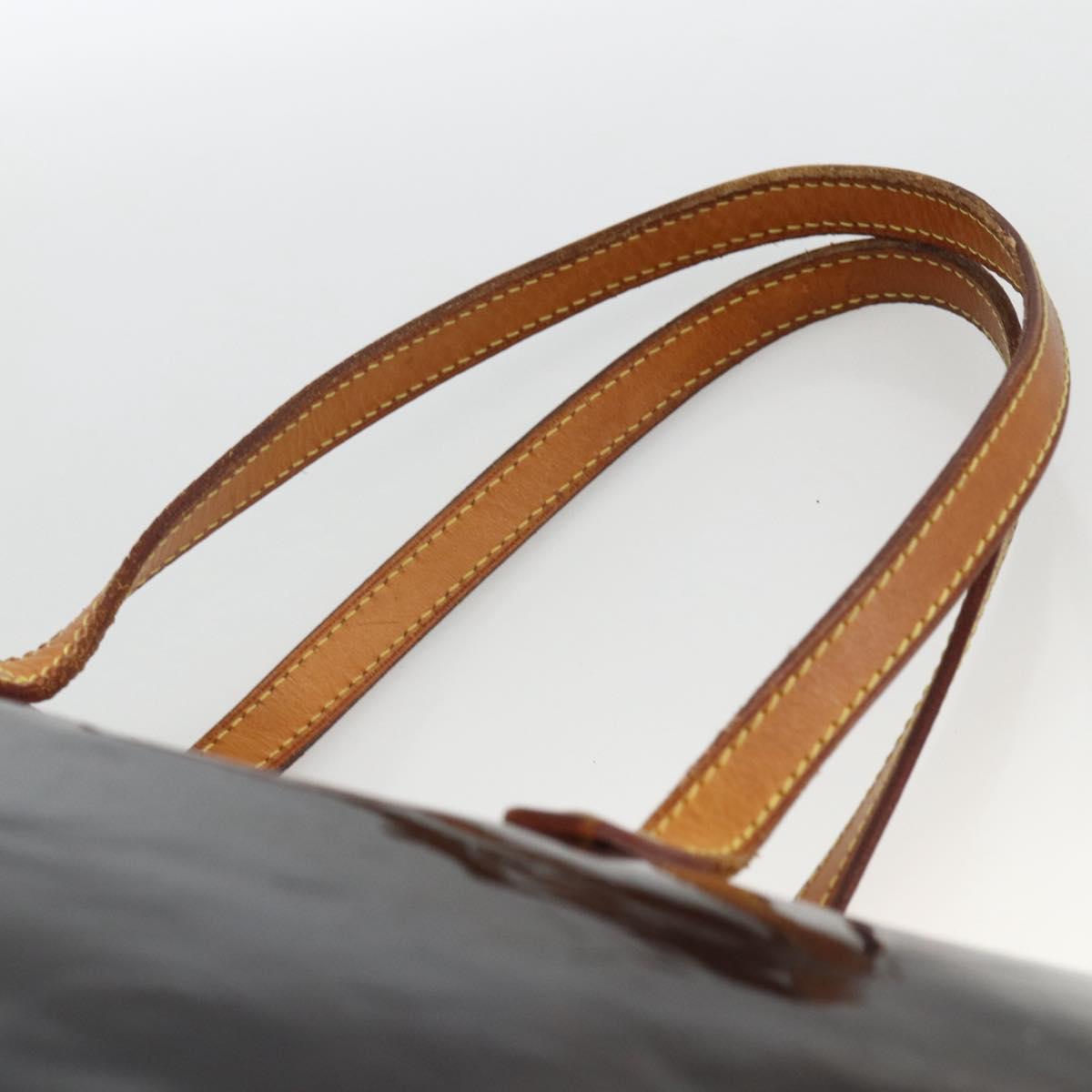 LOUIS VUITTON Monogram Vernis Bellevue GM Tote Bag Amarante M93589 Auth BSZ599