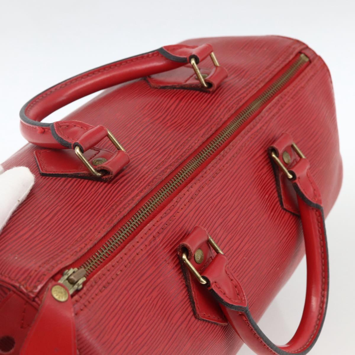 LOUIS VUITTON Epi Speedy 30 Hand Bag Castilian Red M43007 LV Auth BSZ602