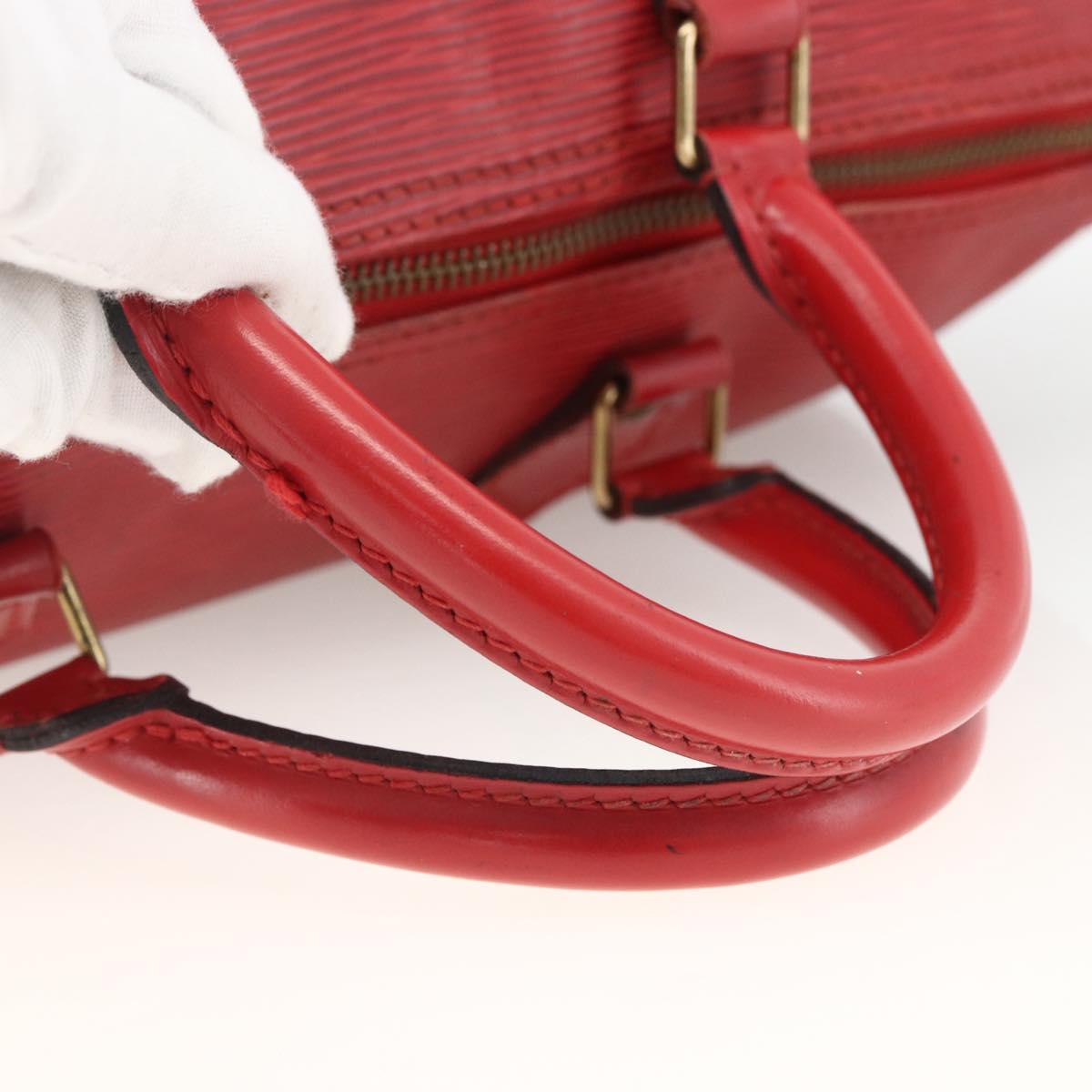 LOUIS VUITTON Epi Speedy 30 Hand Bag Castilian Red M43007 LV Auth BSZ602
