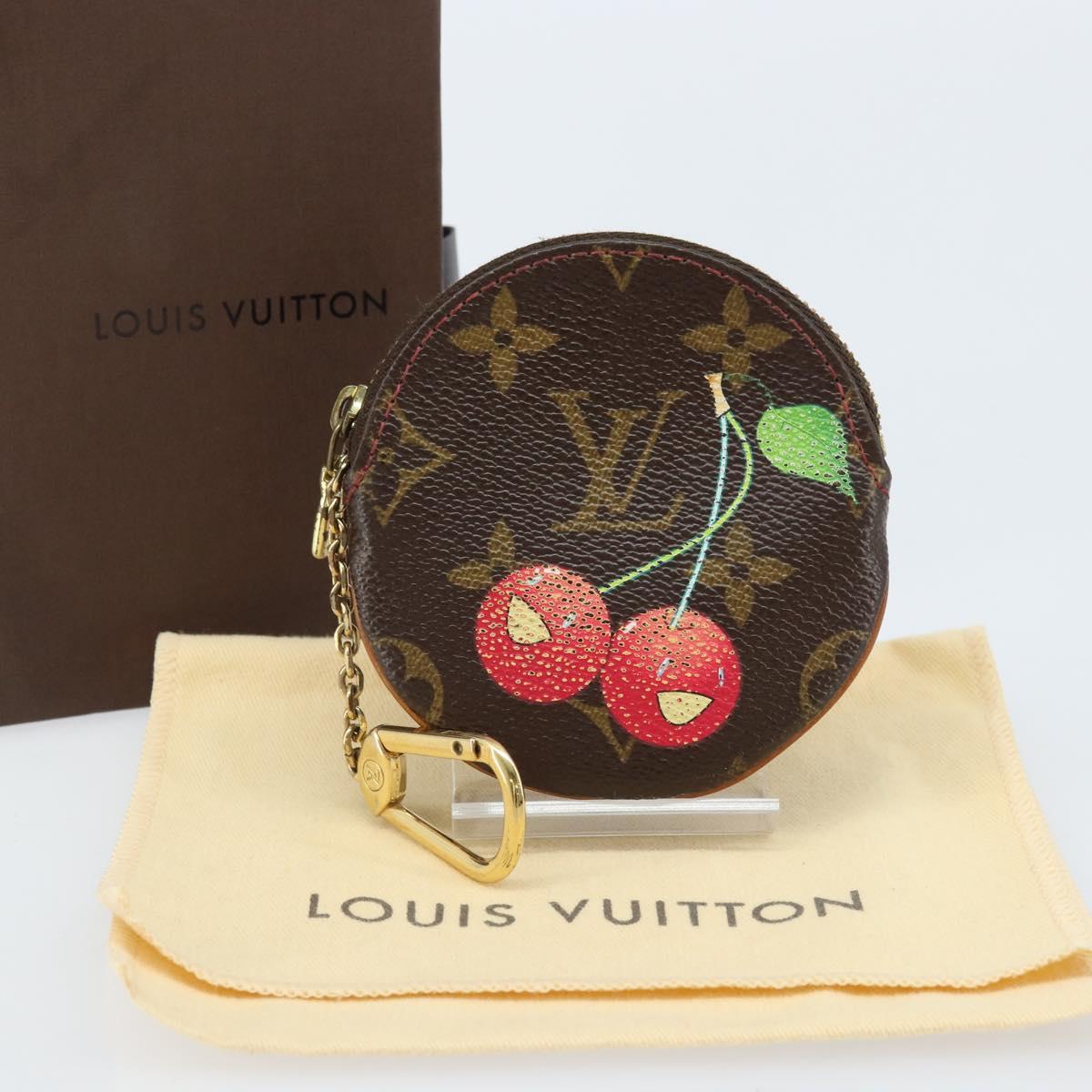 LOUIS VUITTON Monogram Cherry Porte Monnaie Ron Coin Purse M95043 Auth BSZ616A
