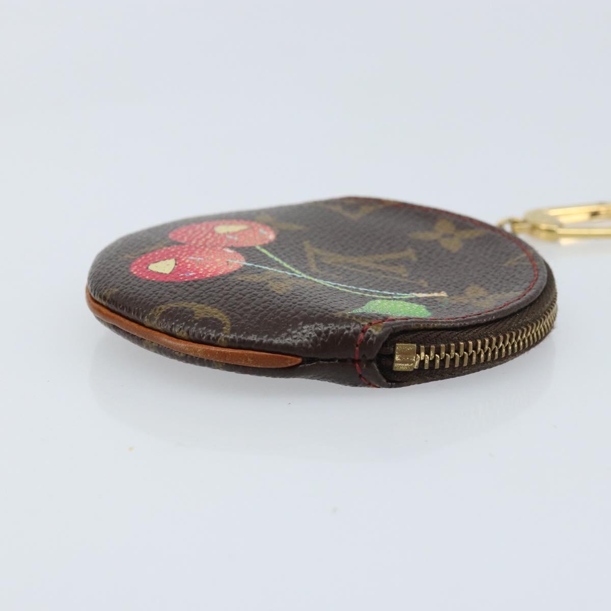 LOUIS VUITTON Monogram Cherry Porte Monnaie Ron Coin Purse M95043 Auth BSZ616A