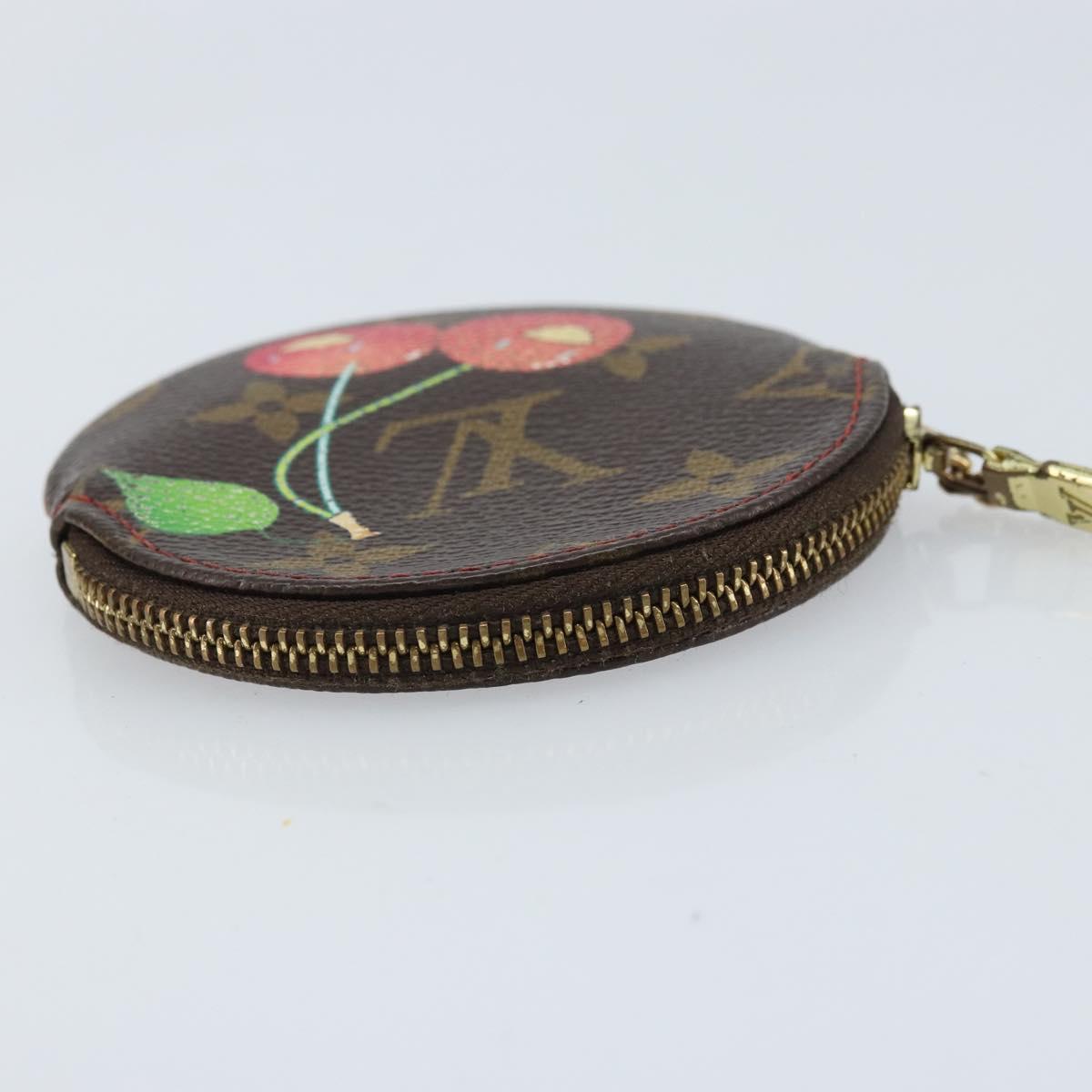 LOUIS VUITTON Monogram Cherry Porte Monnaie Ron Coin Purse M95043 Auth BSZ616A