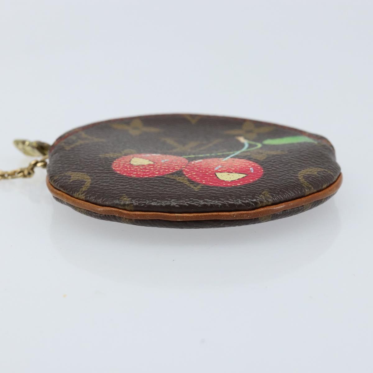 LOUIS VUITTON Monogram Cherry Porte Monnaie Ron Coin Purse M95043 Auth BSZ616A