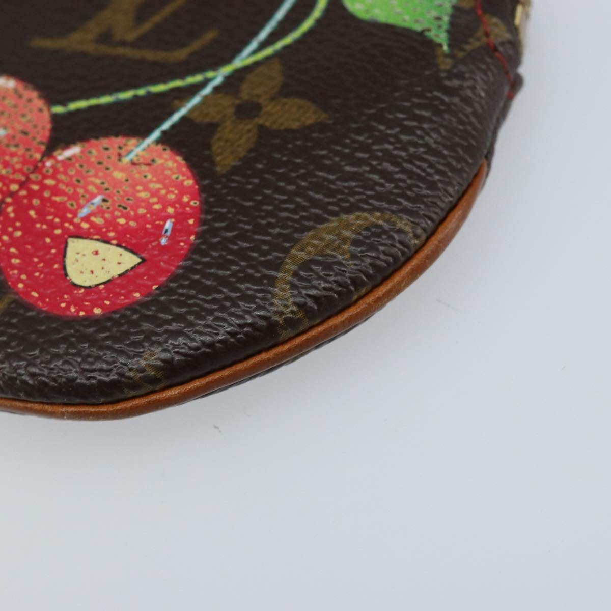 LOUIS VUITTON Monogram Cherry Porte Monnaie Ron Coin Purse M95043 Auth BSZ616A