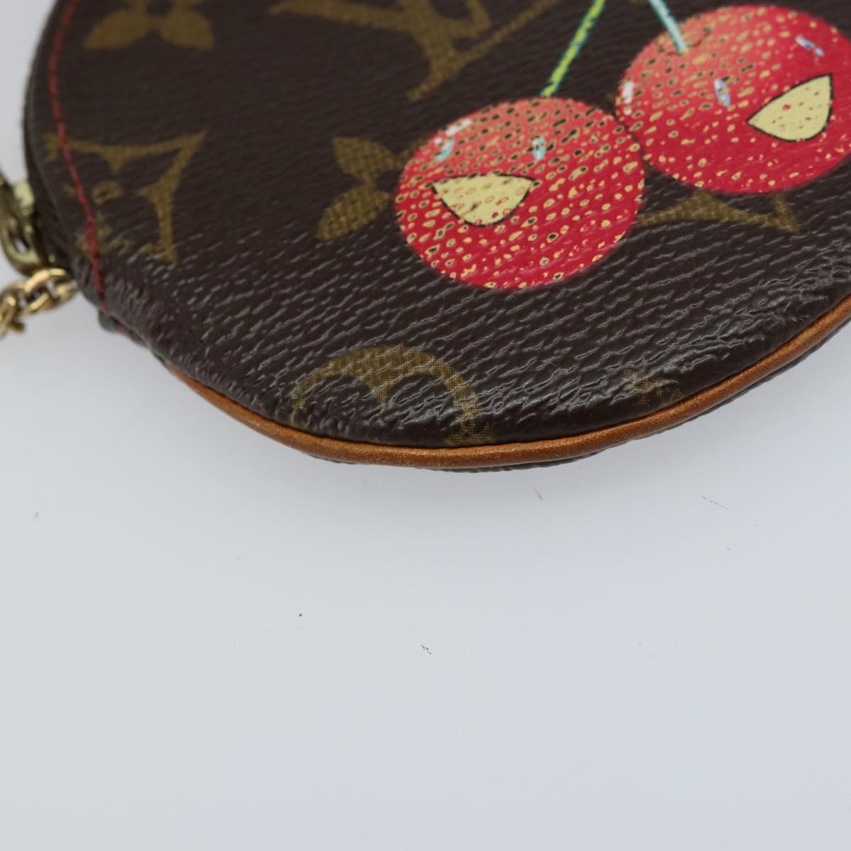 LOUIS VUITTON Monogram Cherry Porte Monnaie Ron Coin Purse M95043 Auth BSZ616A