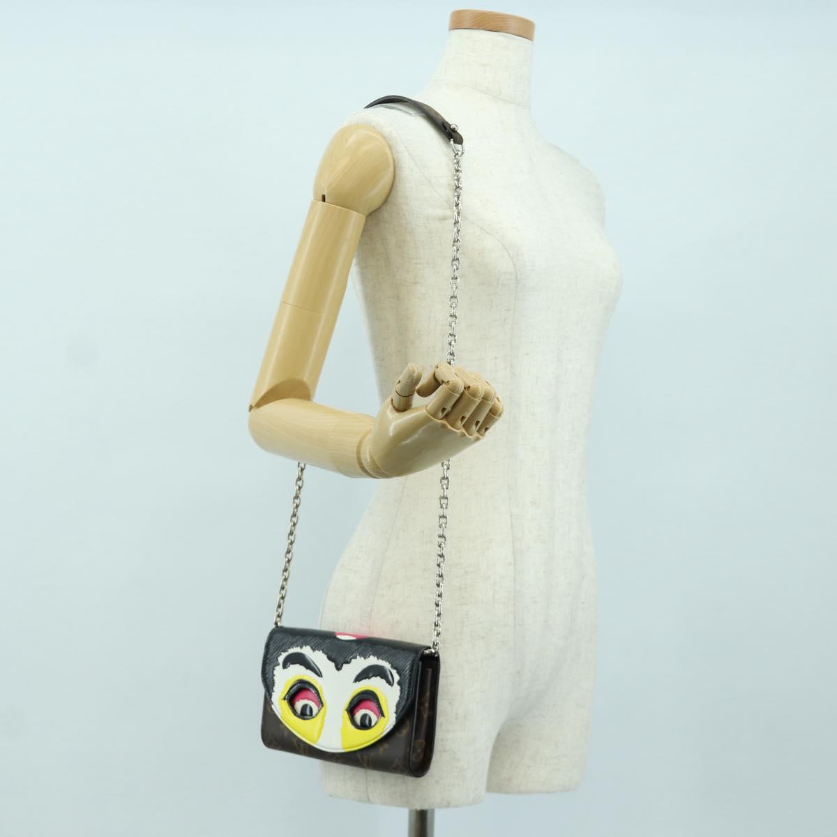 LOUIS VUITTON Yamamoto Kansai Portefeuille Chain Bag M67256 LV Auth BSZ668SAM
