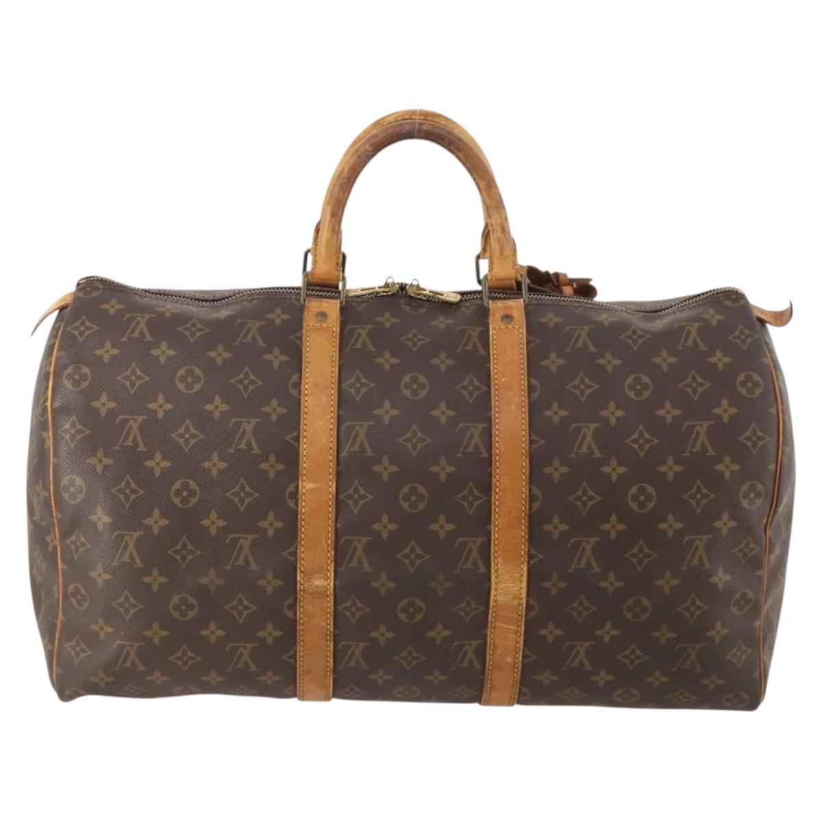LOUIS VUITTON Monogram Keepall 50 Boston Bag M41426 LV Auth BSZ706