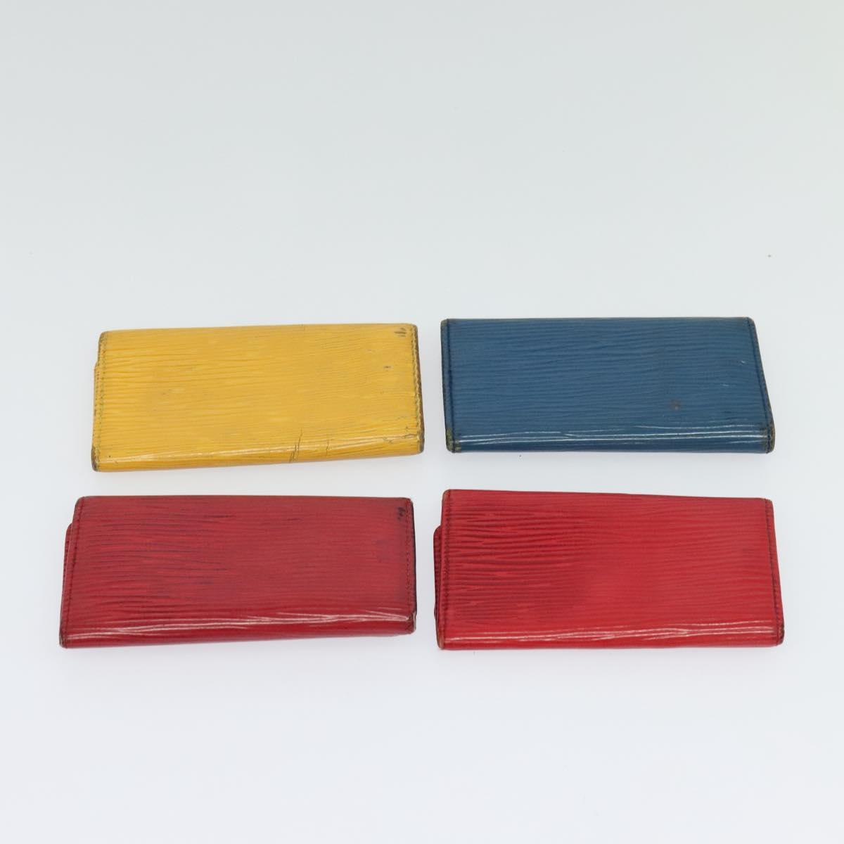 LOUIS VUITTON Epi Key Case 10set Yellow Red blue LV Auth CB080