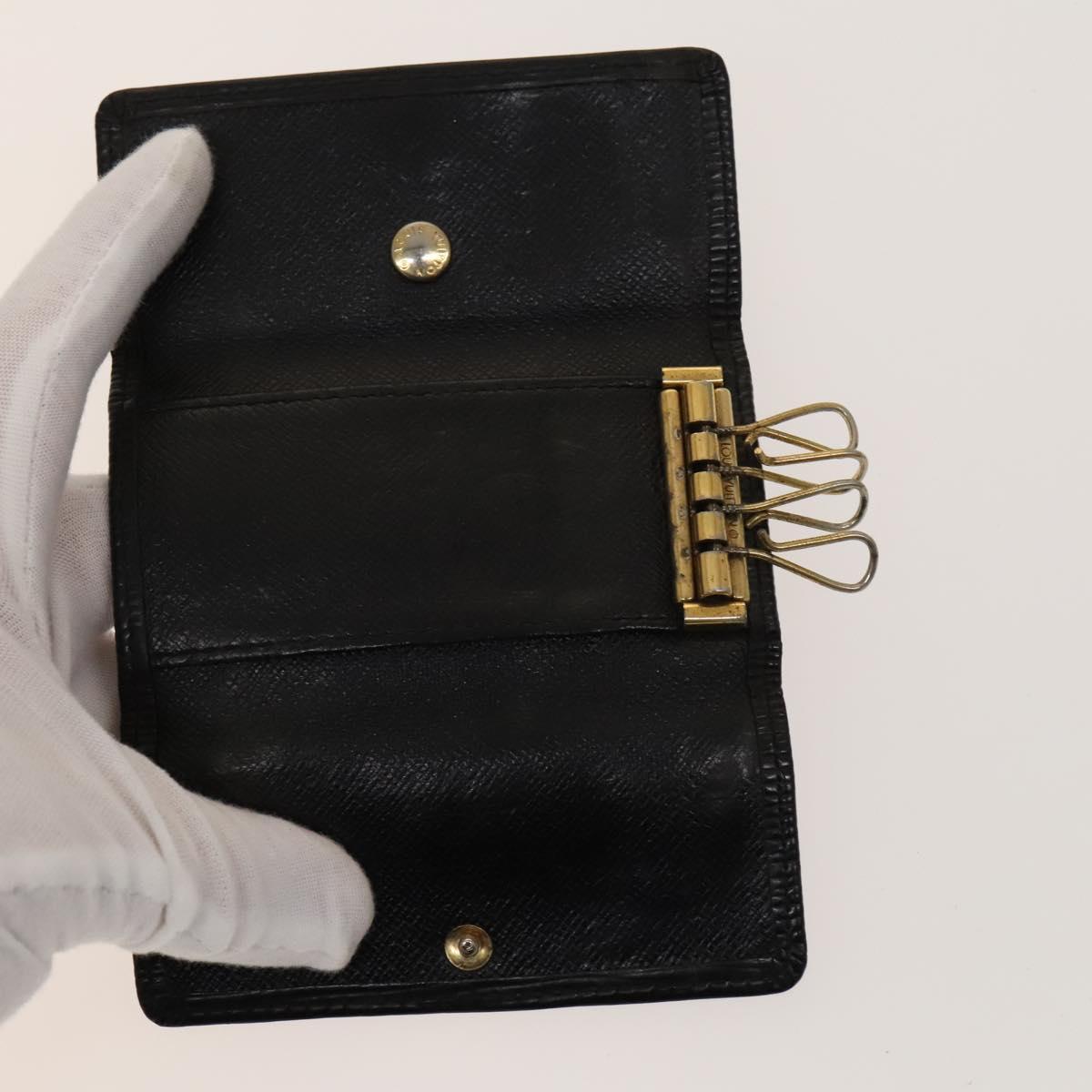 LOUIS VUITTON Epi Key Case 10set Black LV Auth CB081