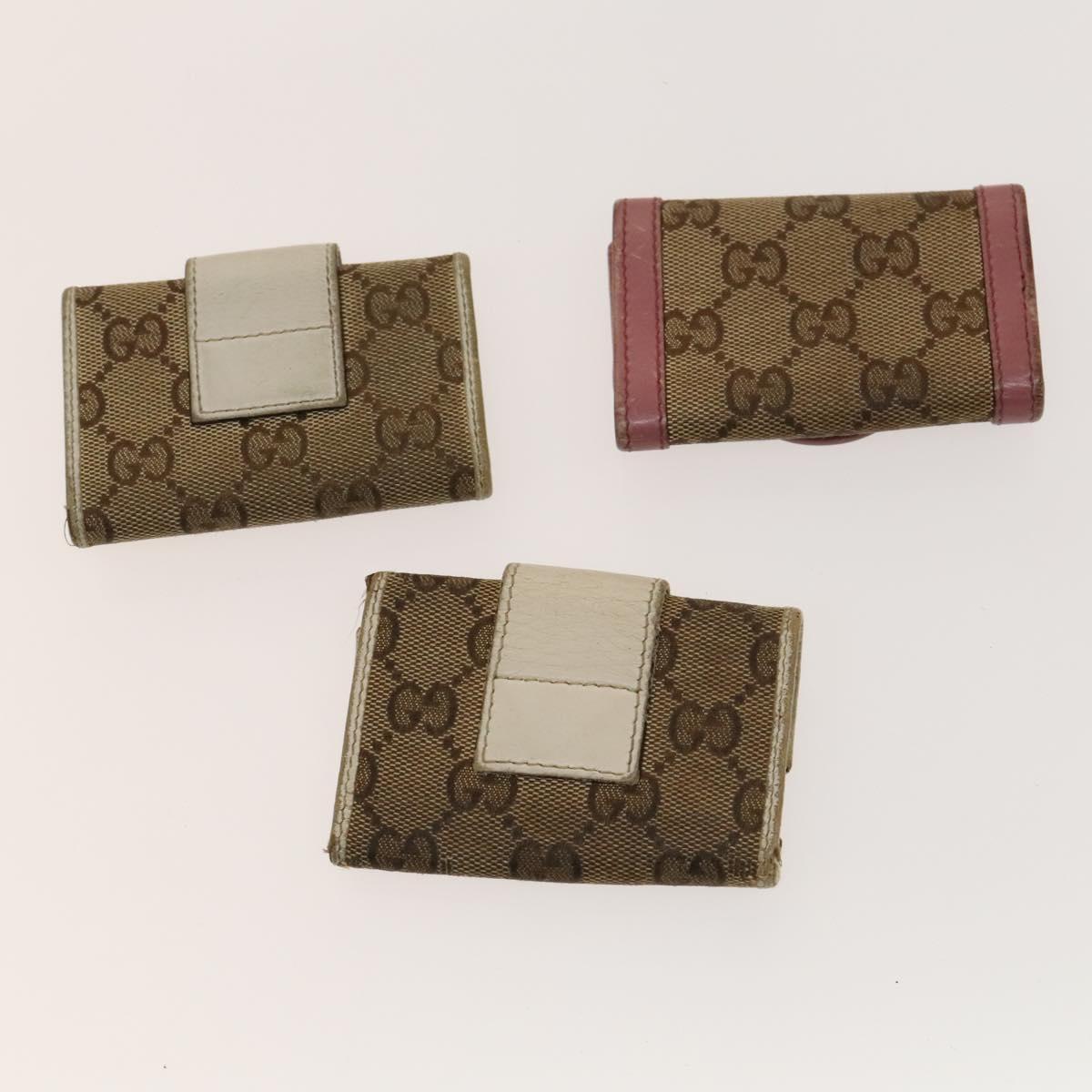 GUCCI GG Canvas Key Case 10set Beige Auth CB082