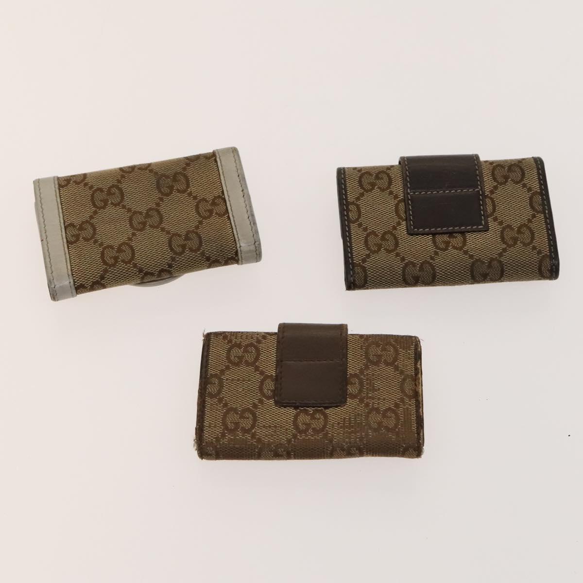 GUCCI GG Canvas Key Case 10set Beige Auth CB082